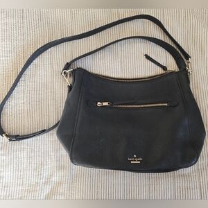 Kate Spade Jackson Street Quincy Hobo Bag Purse Pebbled Black Convertible